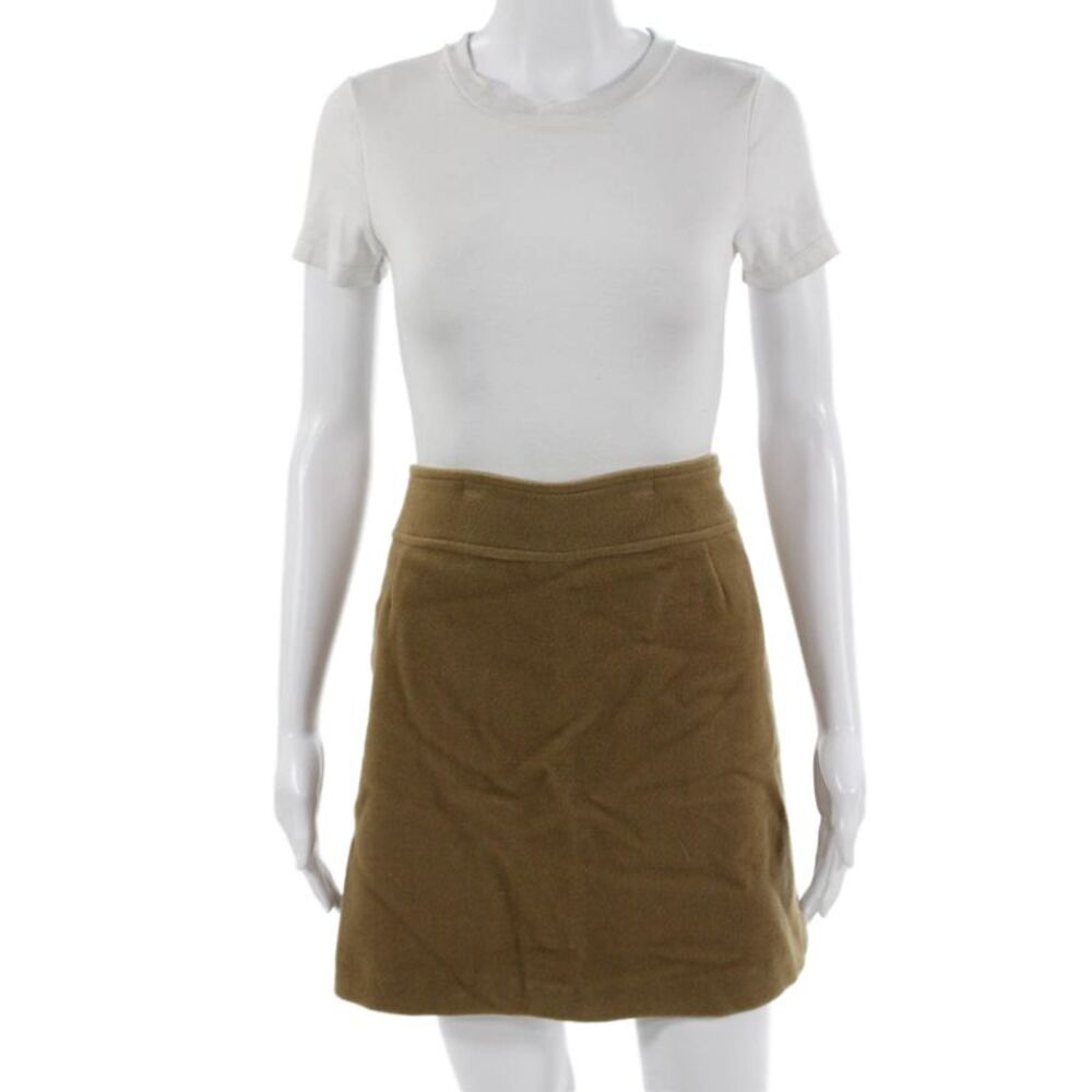 Skirtin Around Women A-Line Mini Skirt Brown Wool Short Size 12